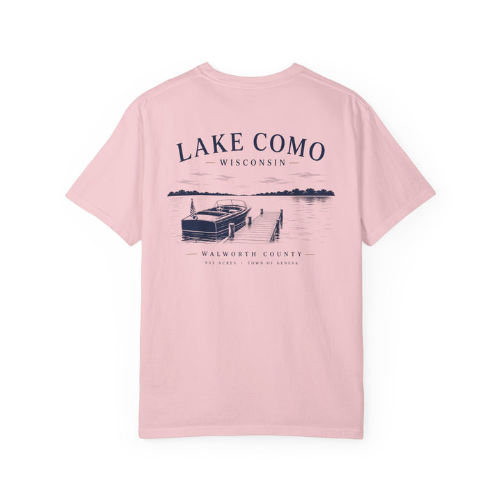 Lake Como Wisconsin T-Shirt — Vintage Dock &amp; Boat Graphic Tee