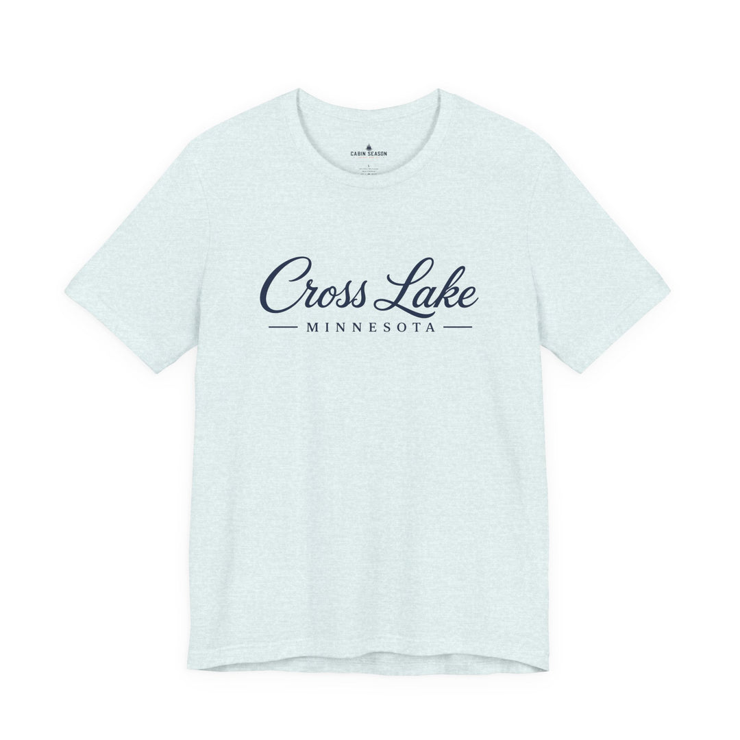 Cross Lake Minnesota Tee — Cross Lake Script T-Shirt