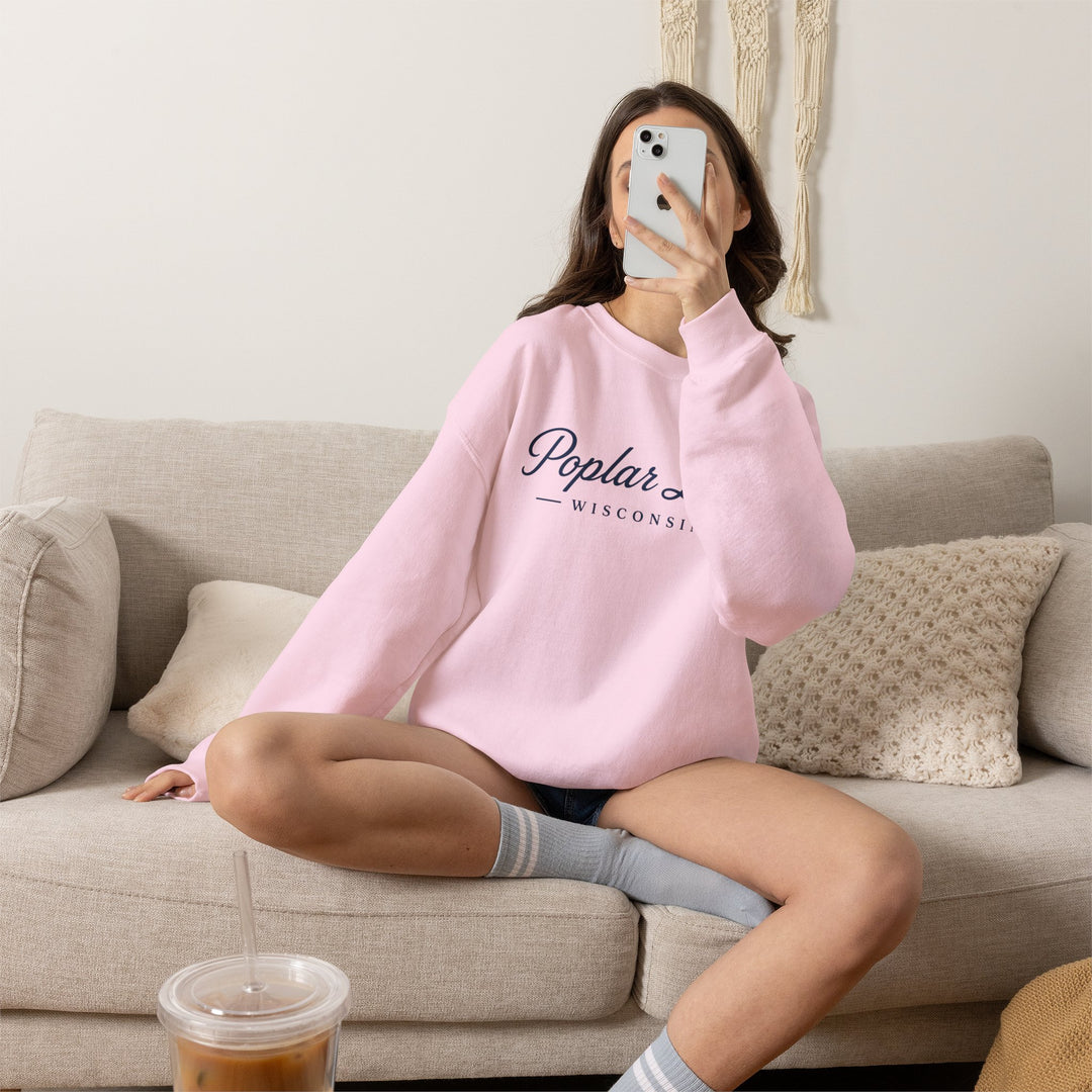 Poplar Lake Wisconsin Crewneck Sweatshirt
