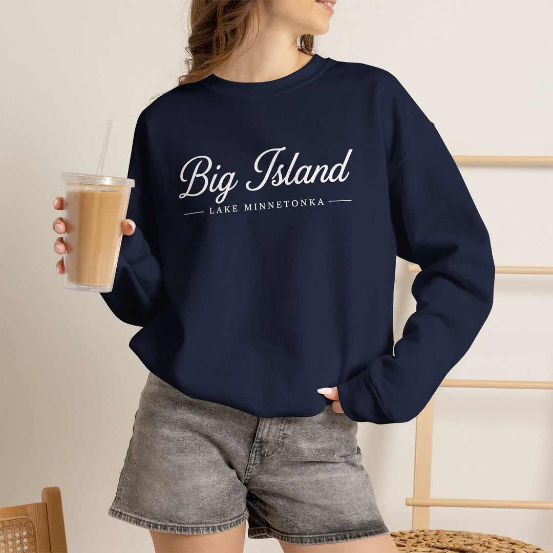 Big Island Crewneck Sweatshirt - Lake Minnetonka Script Pullover