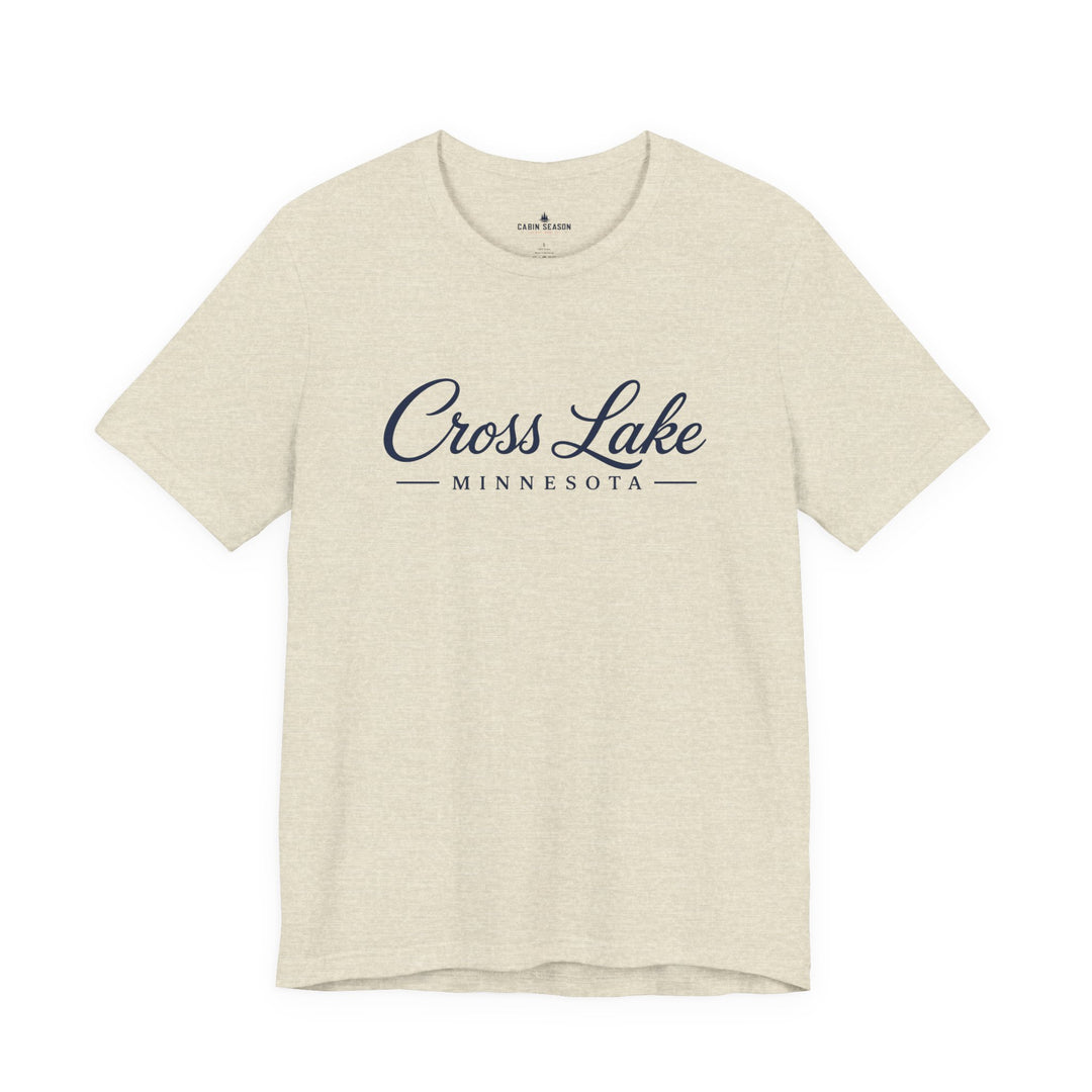 Cross Lake Minnesota Tee — Cross Lake Script T-Shirt