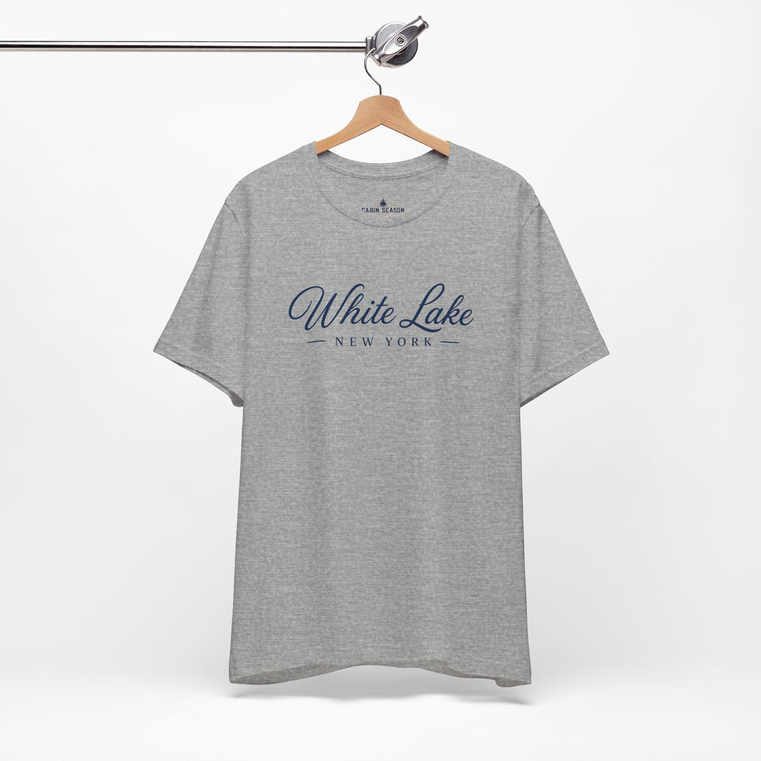 White Lake New York Tee - Vintage Script Lake Town T-Shirt