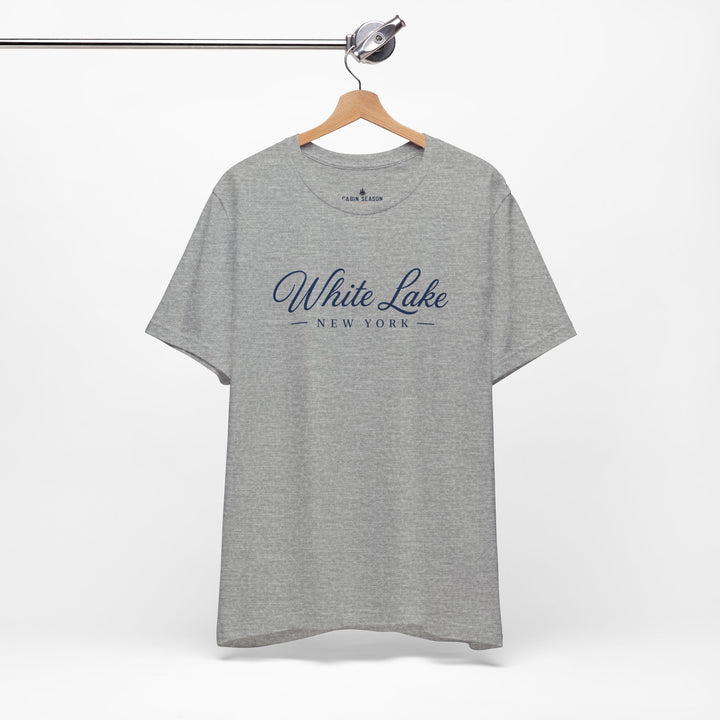 White Lake New York Tee - Vintage Script Lake Town T-Shirt