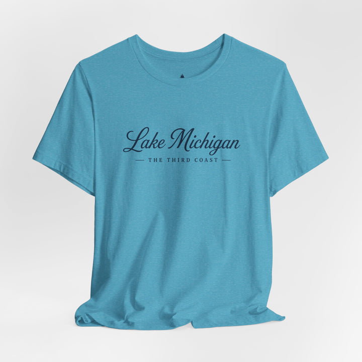 Lake Michigan Tee — "Lake Michigan: The Third Coast" Script T-Shirt