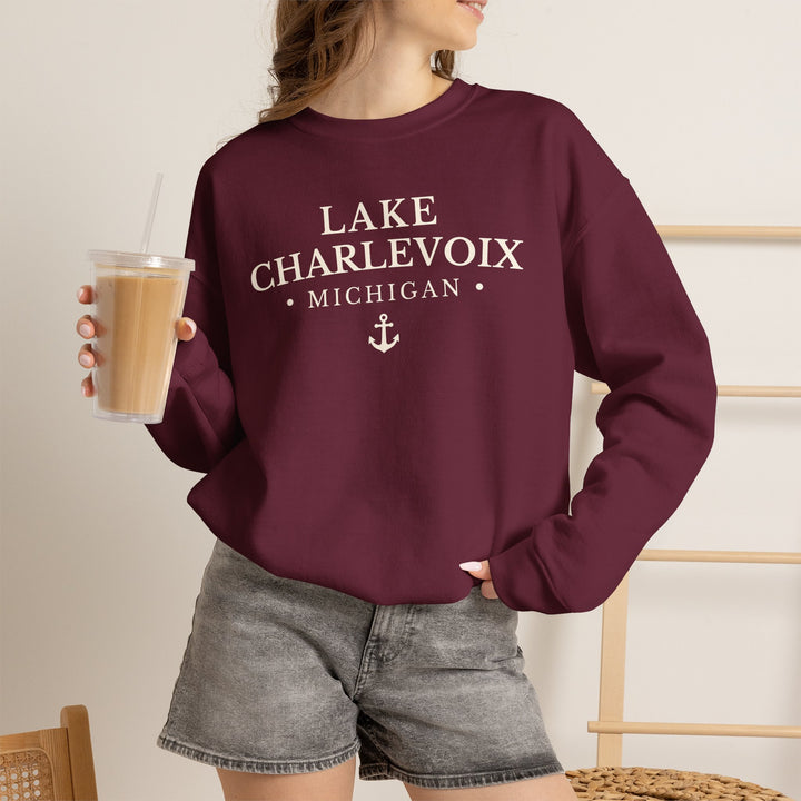 Lake Charlevoix Michigan Crewneck Sweatshirt