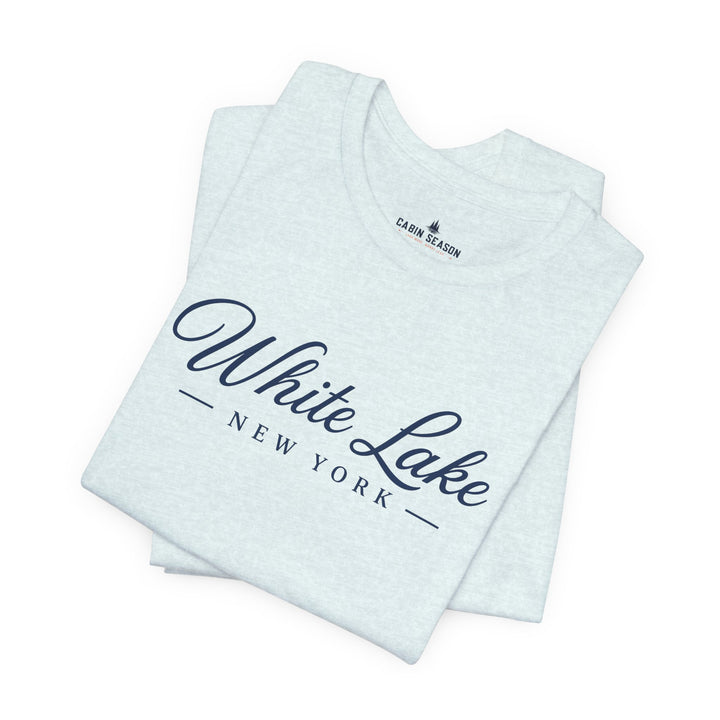White Lake New York Tee - Vintage Script Lake Town T-Shirt