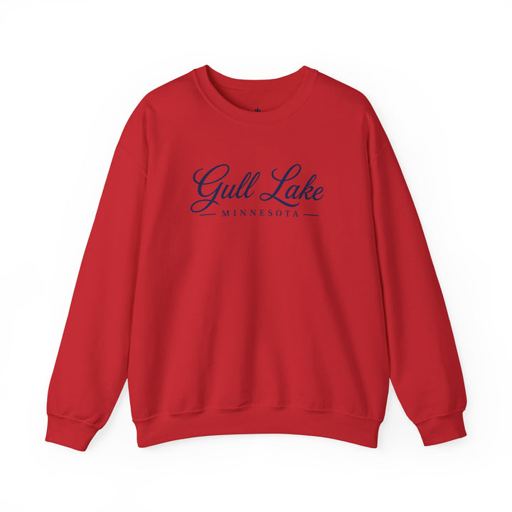 Gull Lake Minnesota Crewneck Sweatshirt - Gull Lake Script Sweatshirt