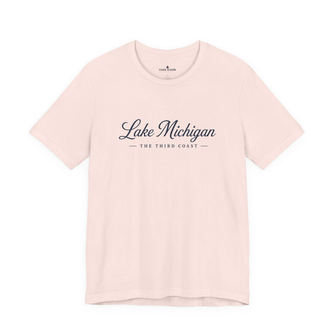Lake Michigan Tee — "Lake Michigan: The Third Coast" Script T-Shirt