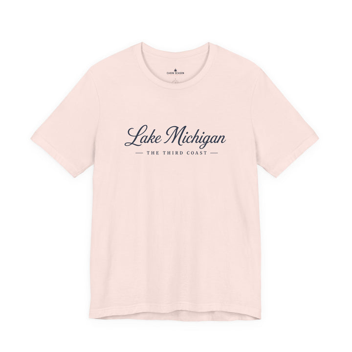 Lake Michigan Tee — "Lake Michigan: The Third Coast" Script T-Shirt