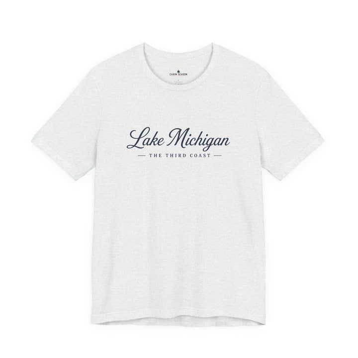 Lake Michigan Tee — "Lake Michigan: The Third Coast" Script T-Shirt