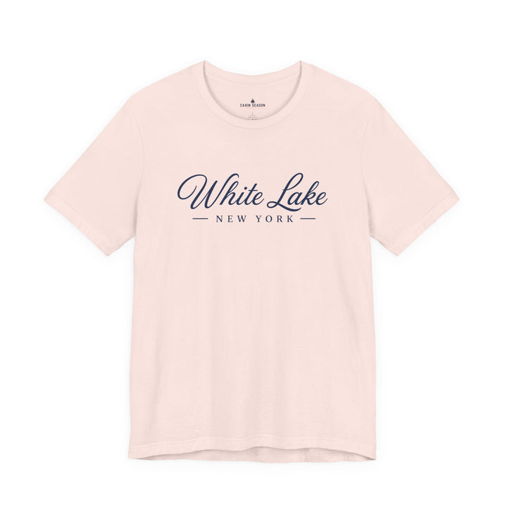 White Lake New York Tee - Vintage Script Lake Town T-Shirt