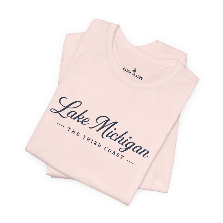 Lake Michigan Tee — "Lake Michigan: The Third Coast" Script T-Shirt