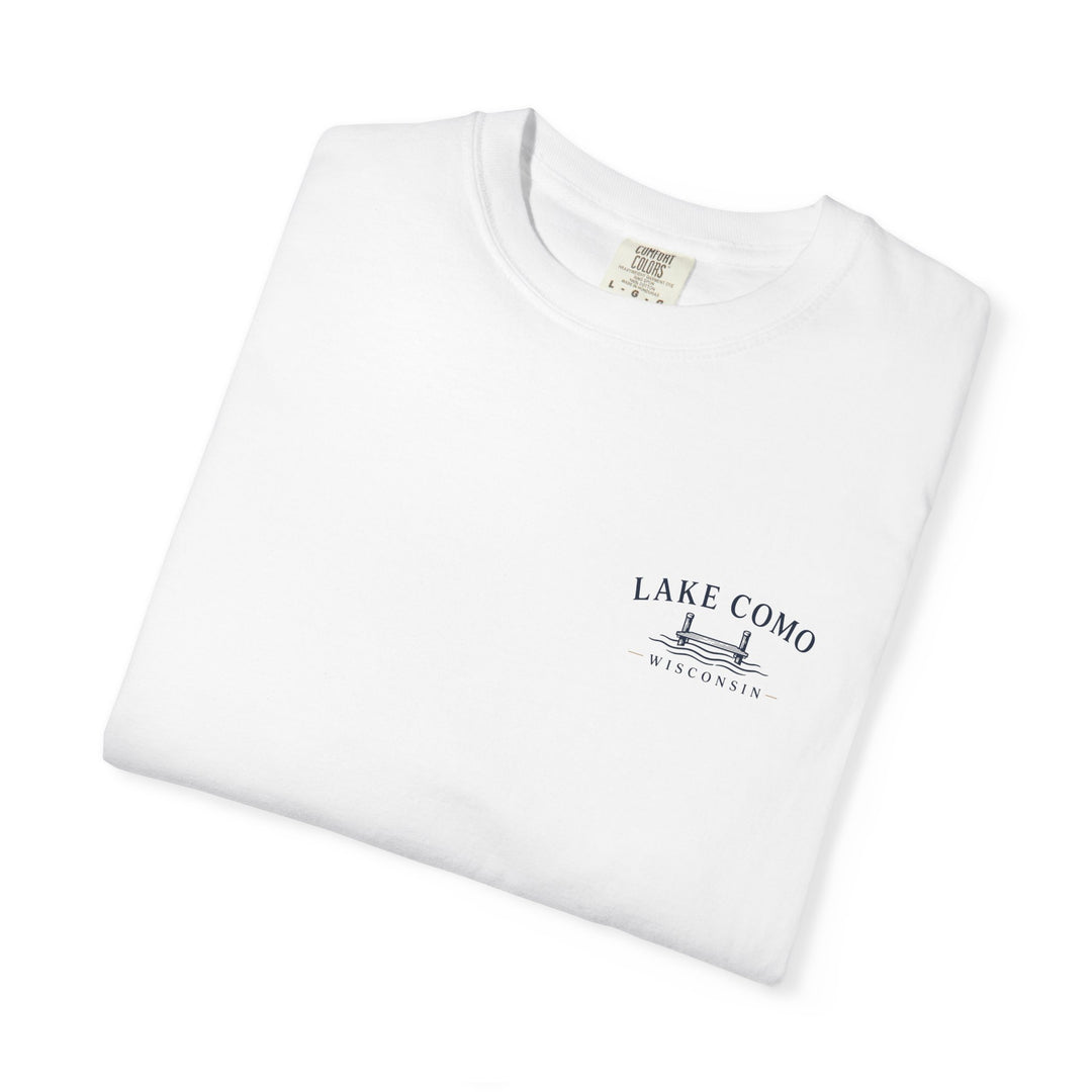 Lake Como Wisconsin T-Shirt — Vintage Dock &amp; Boat Graphic Tee