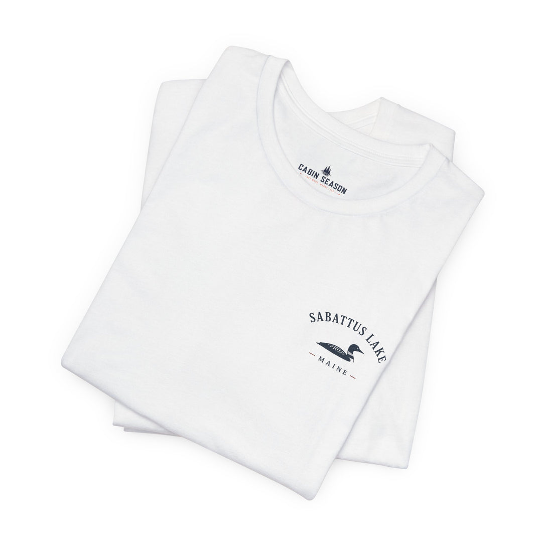 Sabattus Lake Sunset Boat Tee