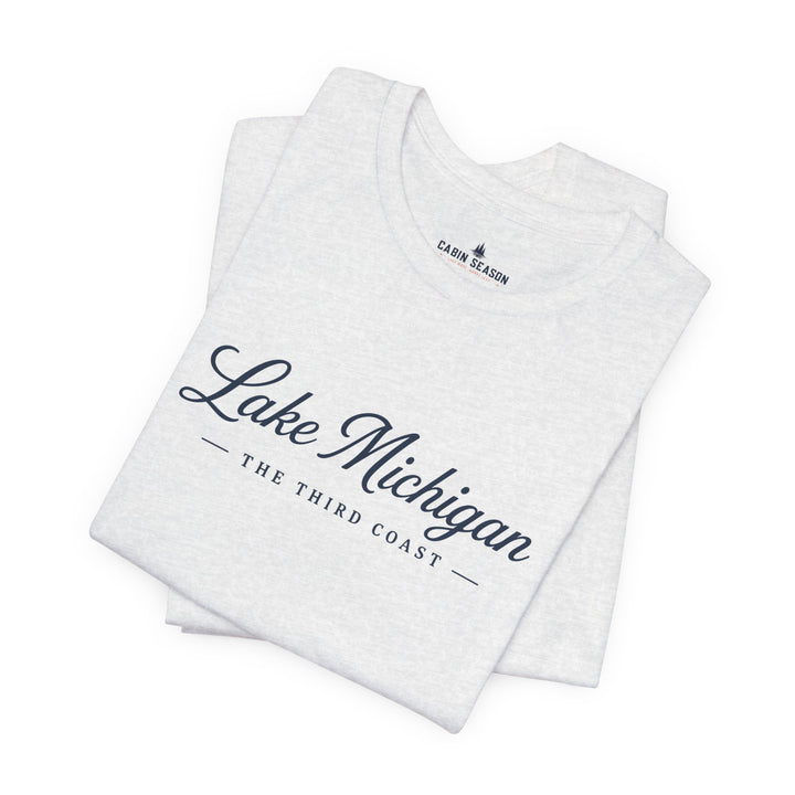 Lake Michigan Tee — "Lake Michigan: The Third Coast" Script T-Shirt