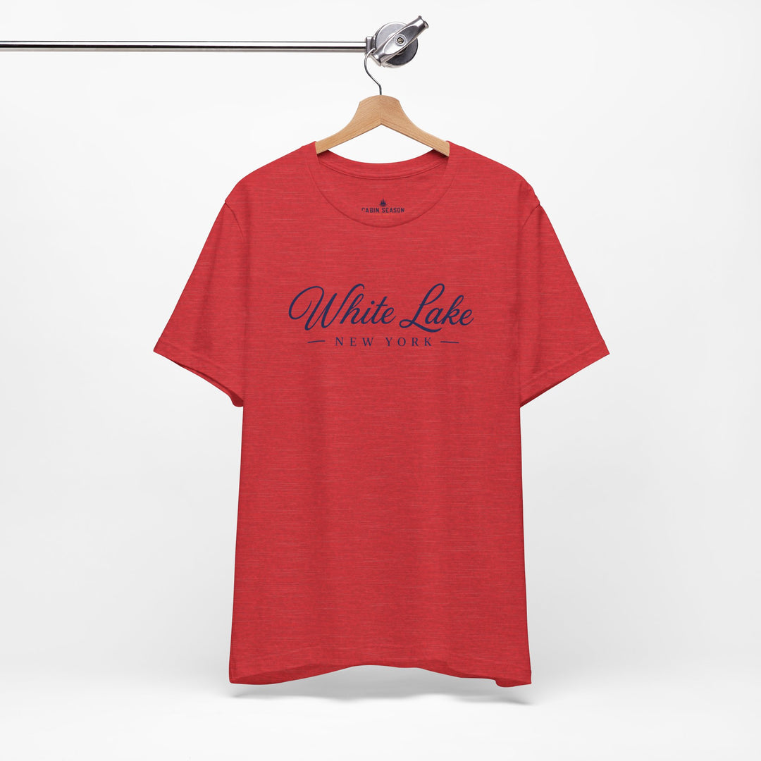 White Lake New York Tee - Vintage Script Lake Town T-Shirt