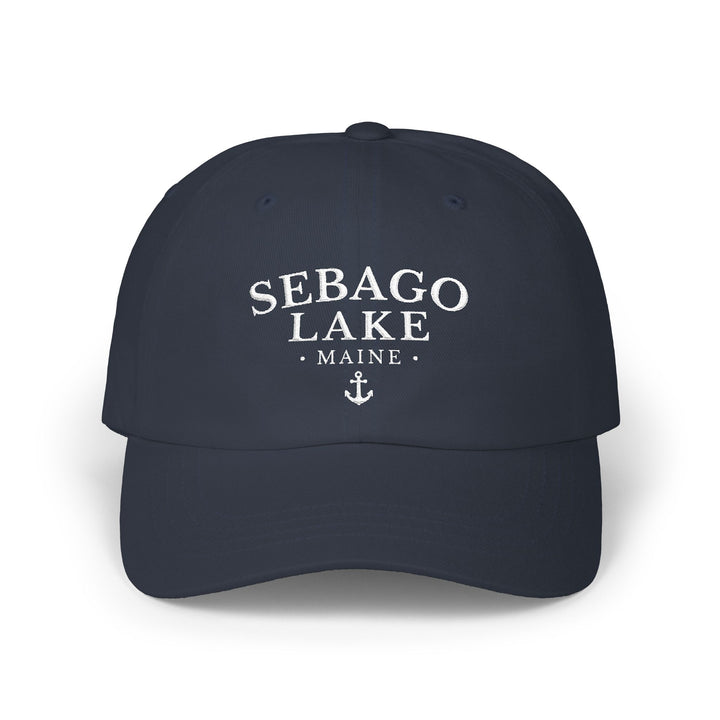 Sebago Lake Maine Hat - Dark Embroidered Anchor Hat