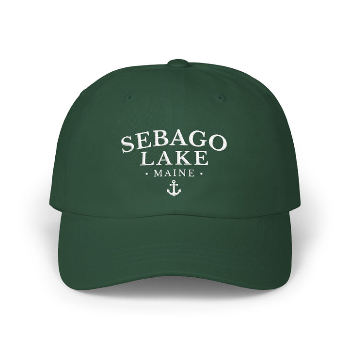 Sebago Lake Maine Hat - Dark Embroidered Anchor Hat