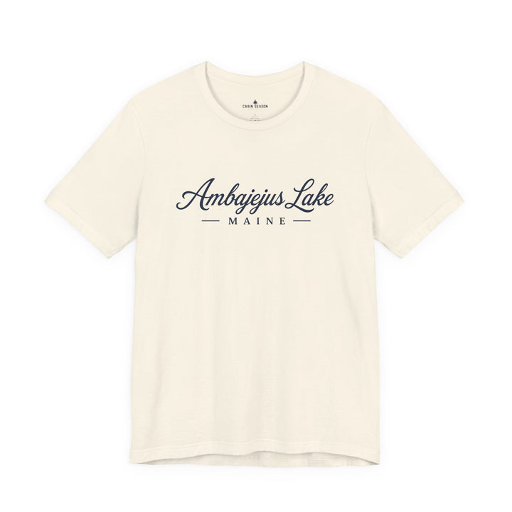 Ambajejus Lake Shirt - Maine Script Tee