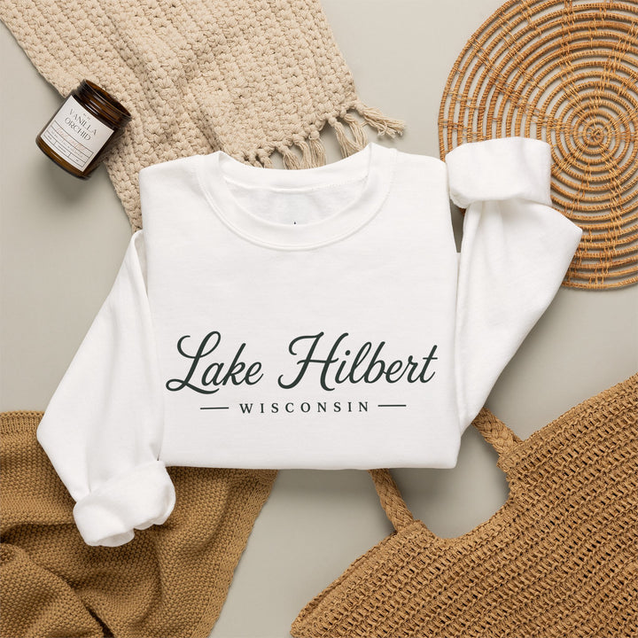 Lake Hilbert Wisconsin Crewneck Sweatshirt