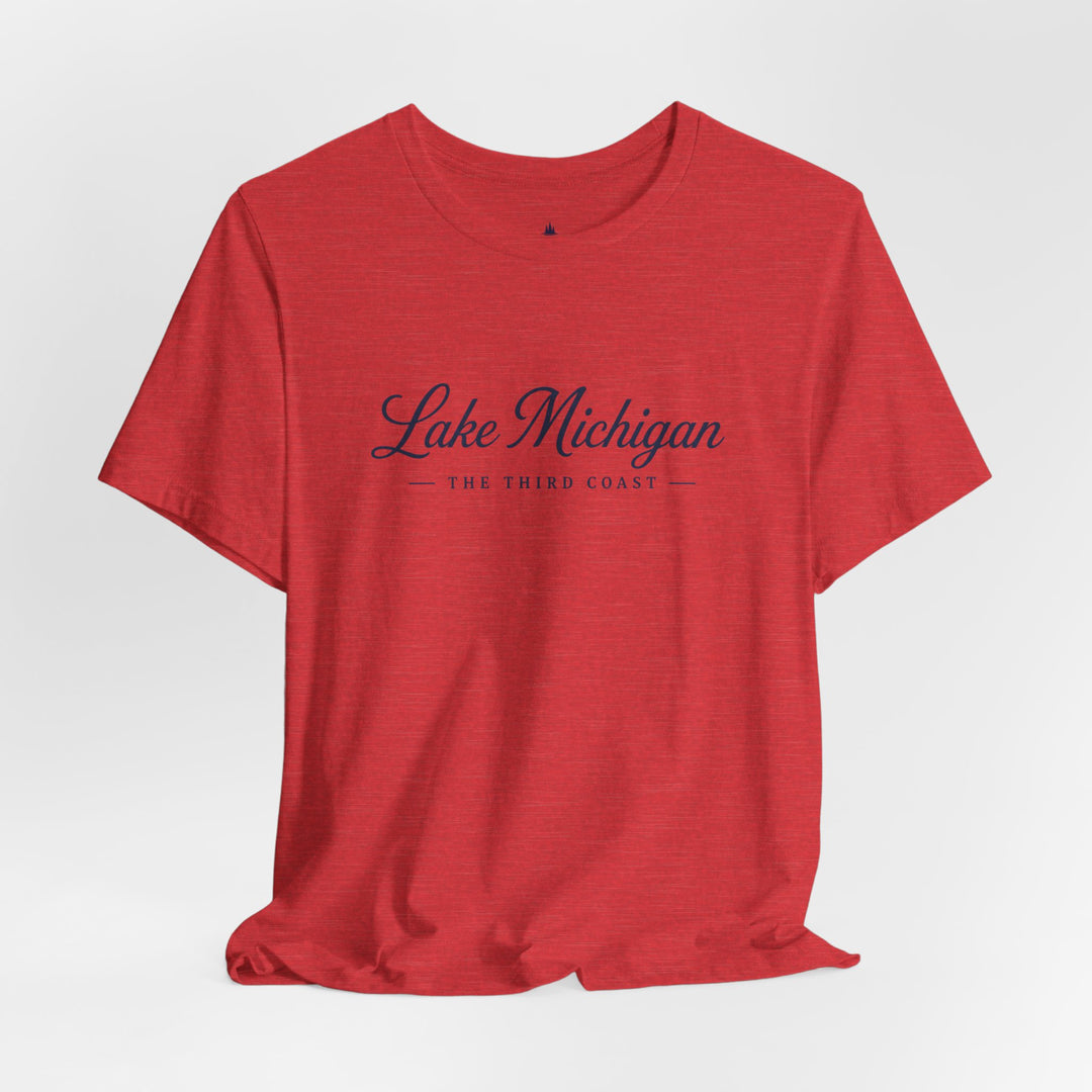 Lake Michigan Tee — "Lake Michigan: The Third Coast" Script T-Shirt