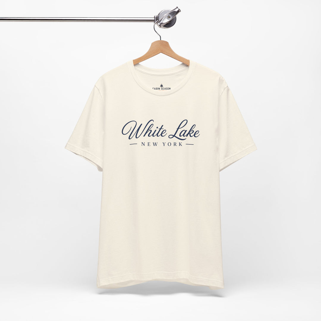 White Lake New York Tee - Vintage Script Lake Town T-Shirt