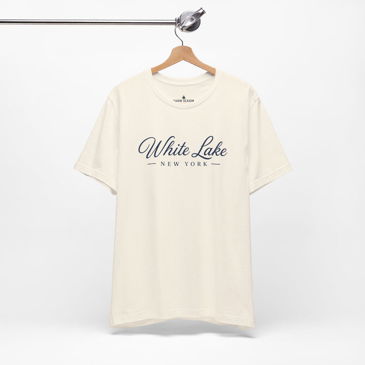 White Lake New York Tee - Vintage Script Lake Town T-Shirt