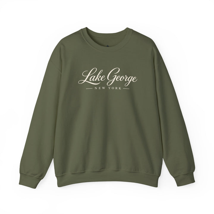Lake George Sweatshirt | New York Lake Script Crewneck