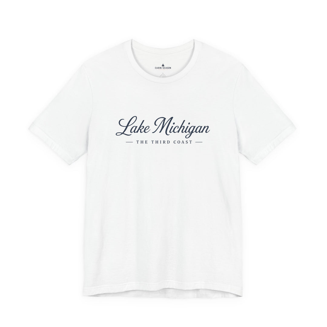 Lake Michigan Tee — "Lake Michigan: The Third Coast" Script T-Shirt