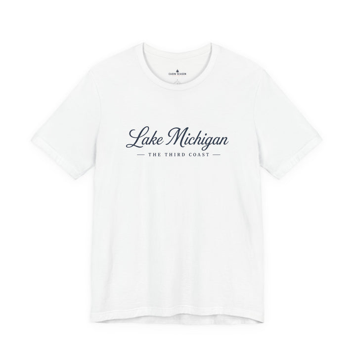 Lake Michigan Tee — "Lake Michigan: The Third Coast" Script T-Shirt