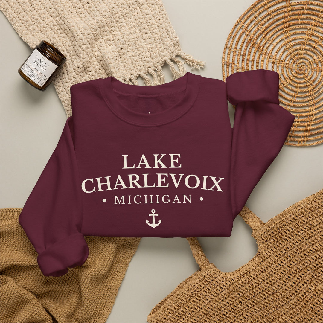 Lake Charlevoix Michigan Crewneck Sweatshirt