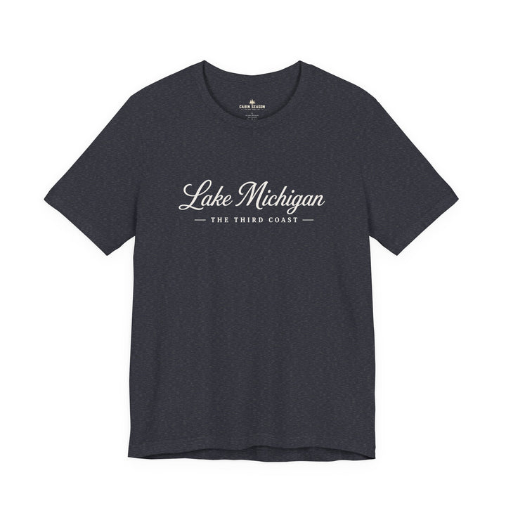 Lake Michigan Tee — "Lake Michigan: The Third Coast" Script T-Shirt