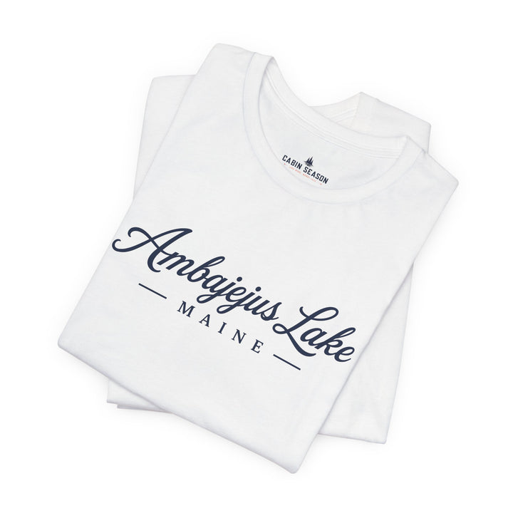 Ambajejus Lake Shirt - Maine Script Tee