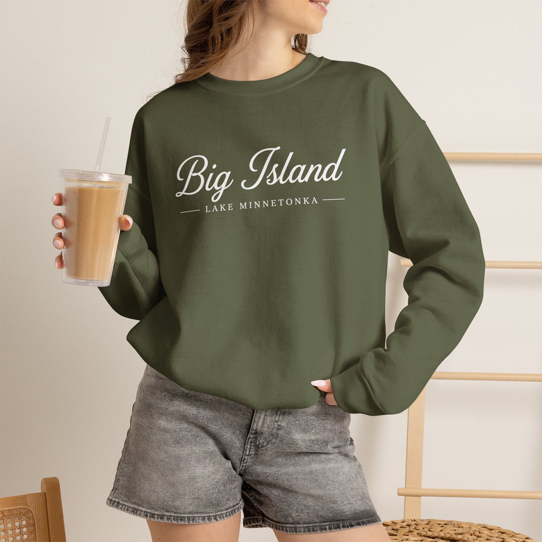 Big Island Crewneck Sweatshirt - Lake Minnetonka Script Pullover