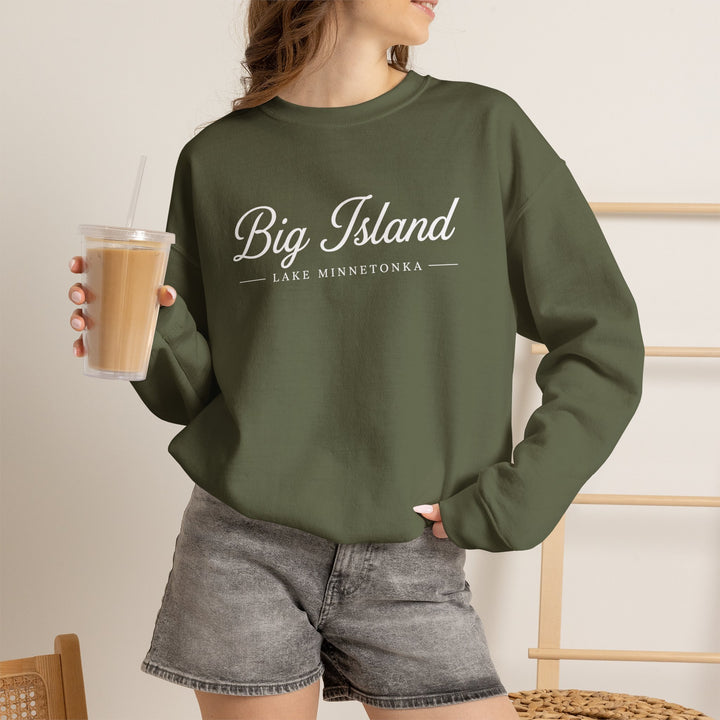 Big Island Crewneck Sweatshirt - Lake Minnetonka Script Pullover