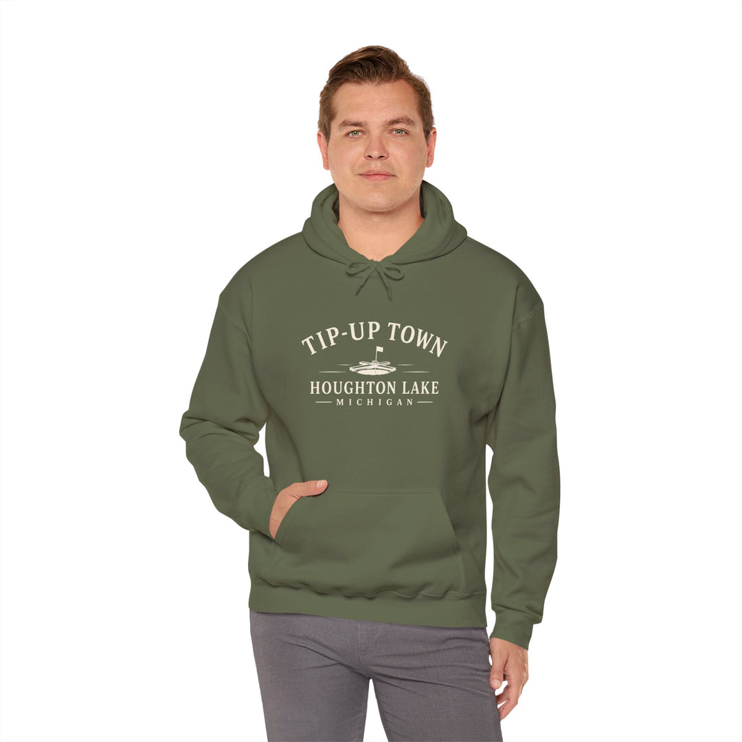 Tip-Up Town Houghton Lake Hoodie – Ice Fishing Sweatshirt