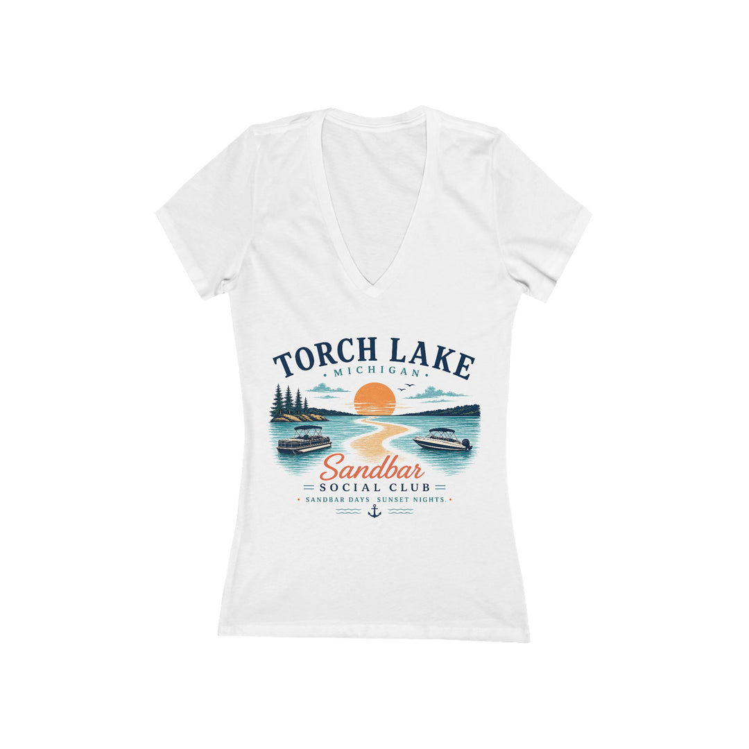 Torch Lake Sandbar V-Neck Tee — Women&