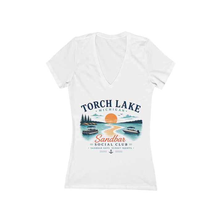 Torch Lake Sandbar V-Neck Tee — Women&