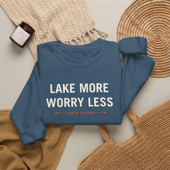 Cabin Season “Lake More, Worry Less” Crewneck Sweatshirt