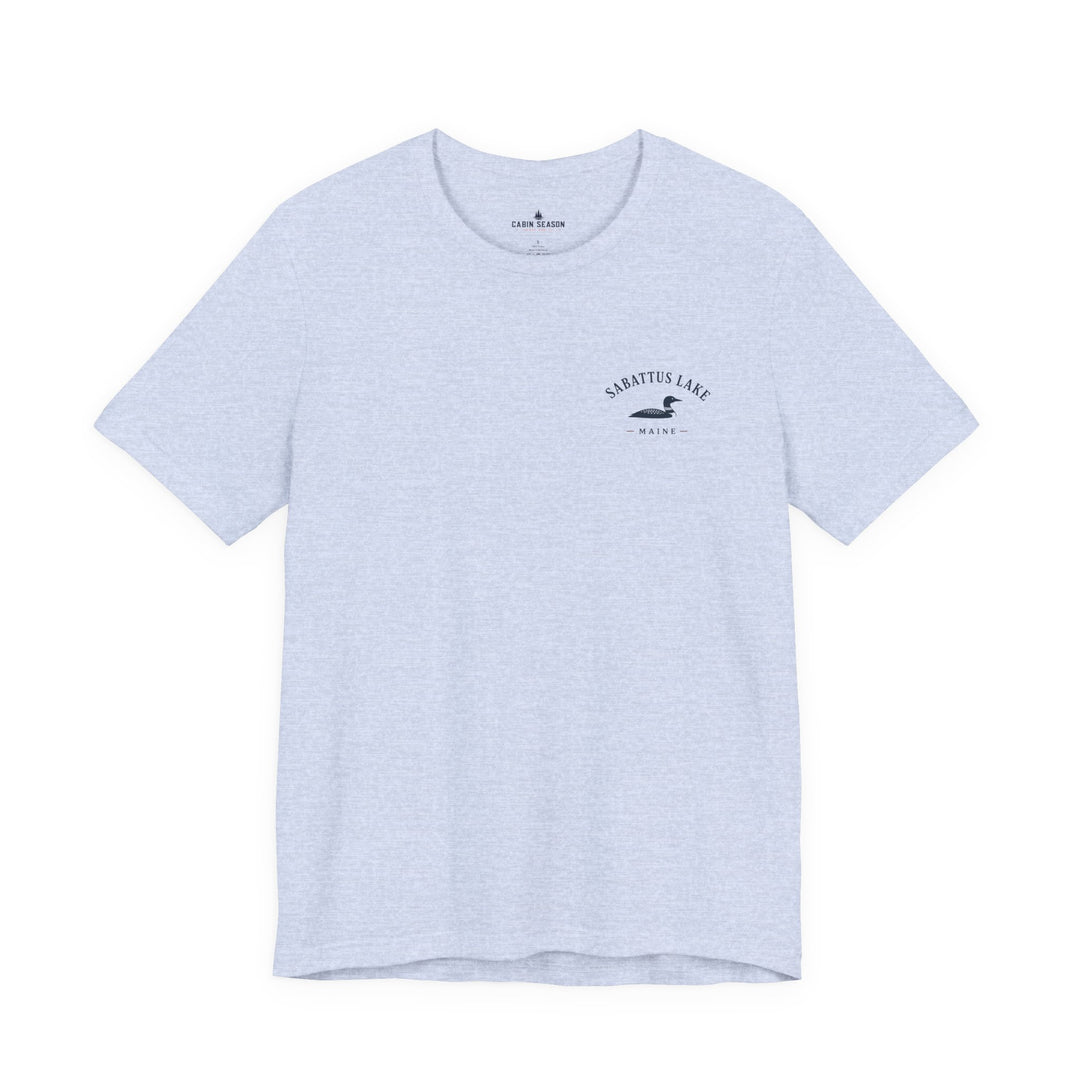Sabattus Lake Sunset Boat Tee