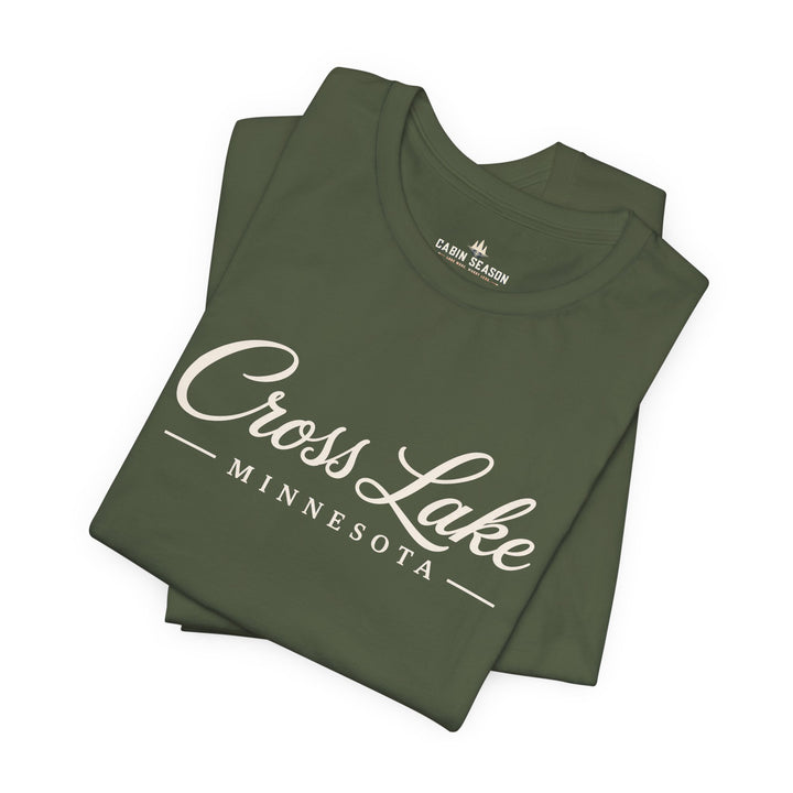 Cross Lake Minnesota Tee — Cross Lake Script T-Shirt