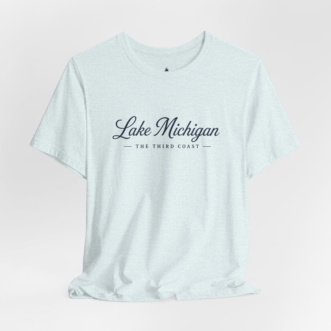Lake Michigan Tee — "Lake Michigan: The Third Coast" Script T-Shirt