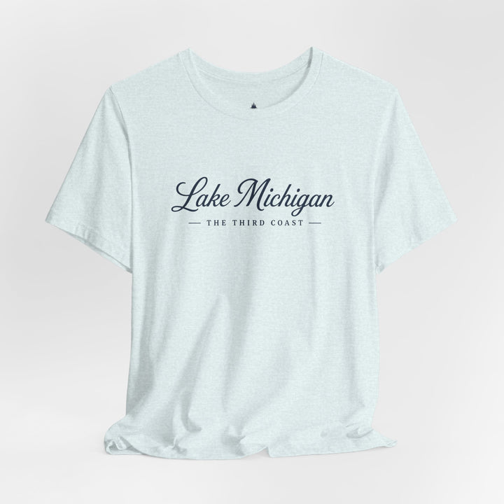 Lake Michigan Tee — "Lake Michigan: The Third Coast" Script T-Shirt