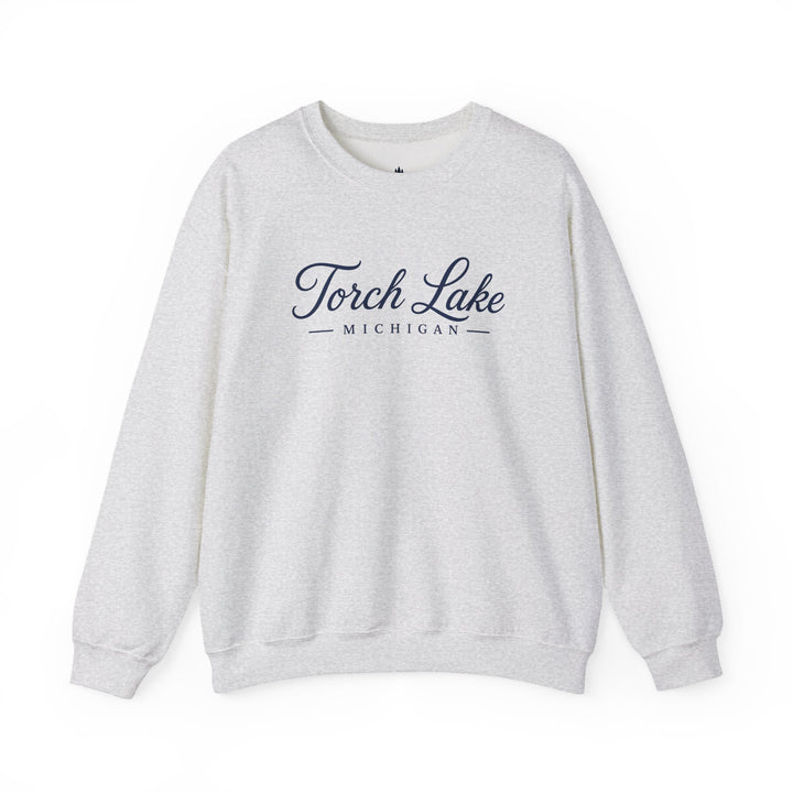 Torch Lake Michigan Crewneck Sweatshirt - Torch Lake Script Sweatshirt