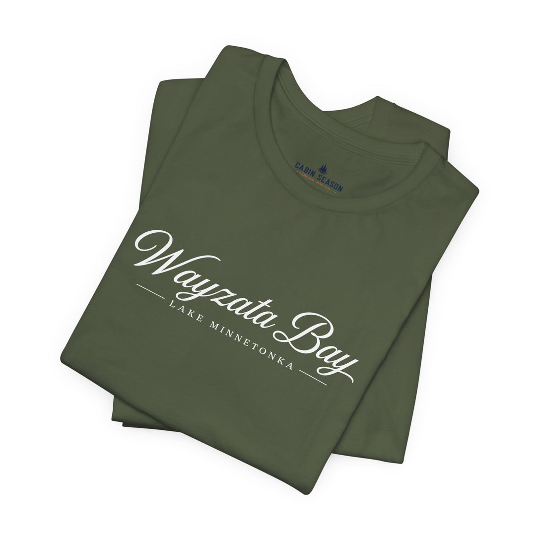Wayzata Bay Script Tee - Minnesota Lake Script T-Shirt