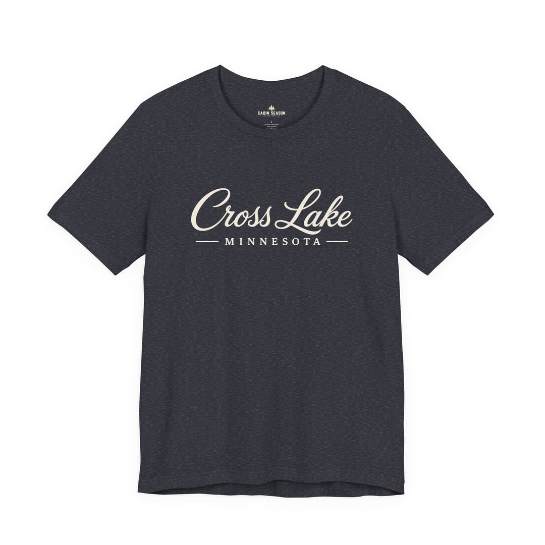 Cross Lake Minnesota Tee — Cross Lake Script T-Shirt