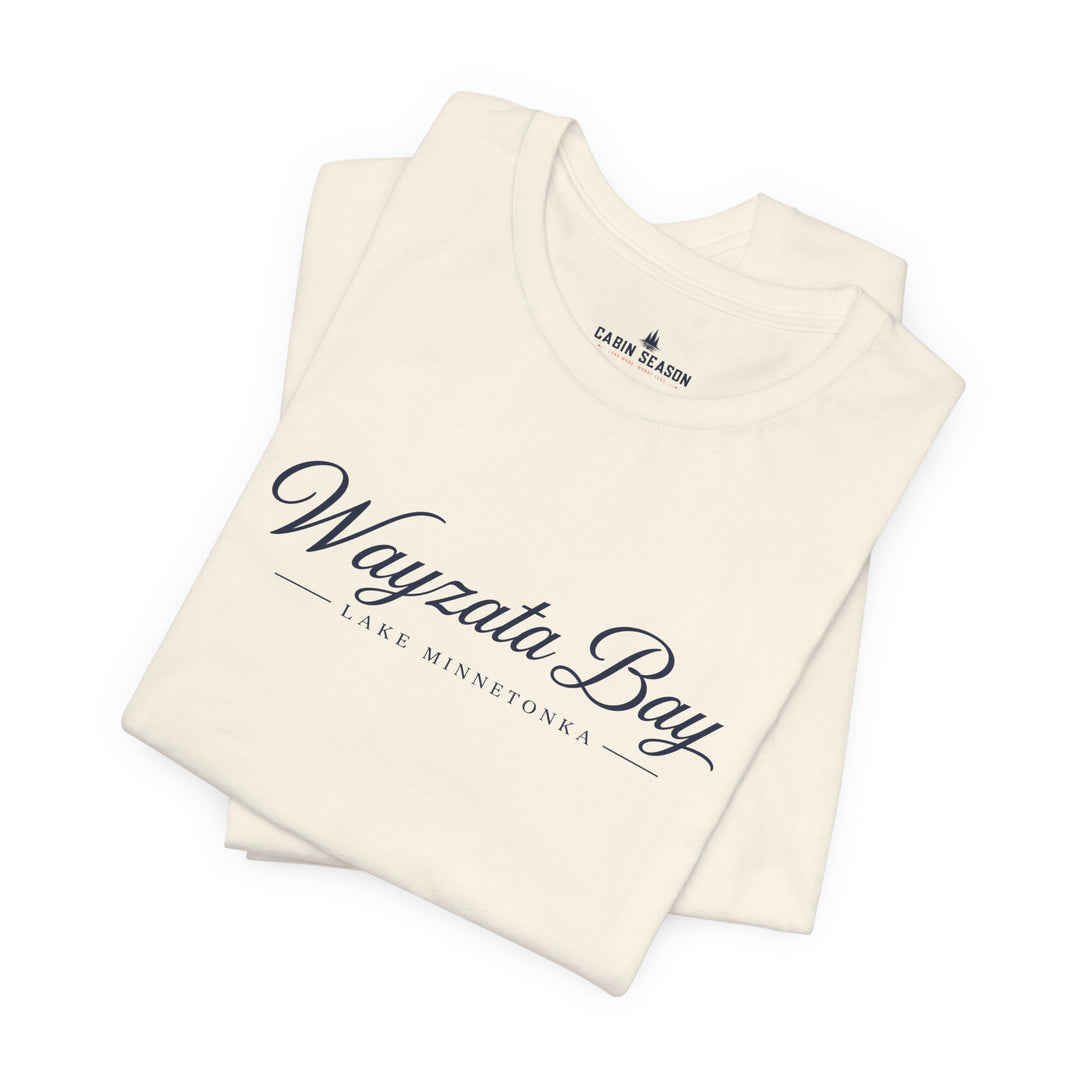 Wayzata Bay Script Tee - Minnesota Lake Script T-Shirt