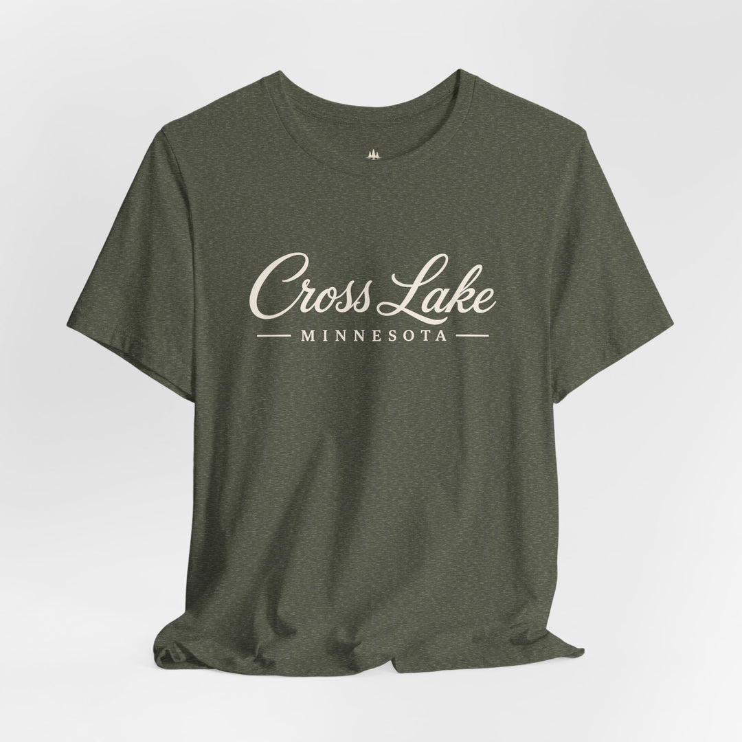 Cross Lake Minnesota Tee — Cross Lake Script T-Shirt