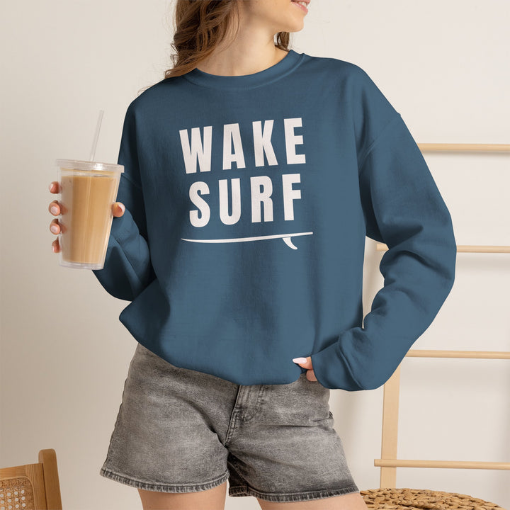 Wake Surf Sweatshirt | Wake Surfing Crewneck Sweatshirt