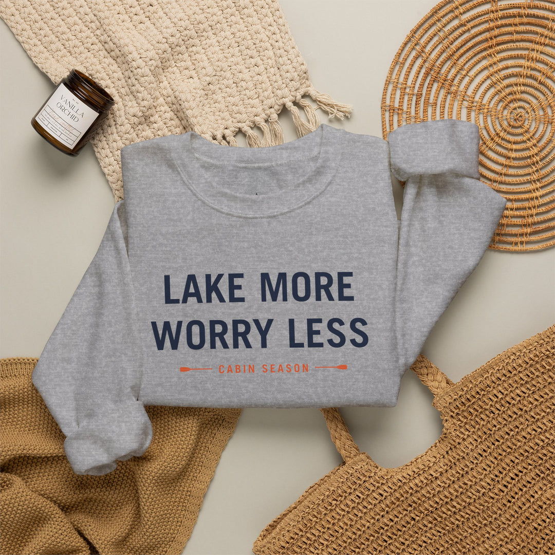 Cabin Season “Lake More, Worry Less” Crewneck Sweatshirt